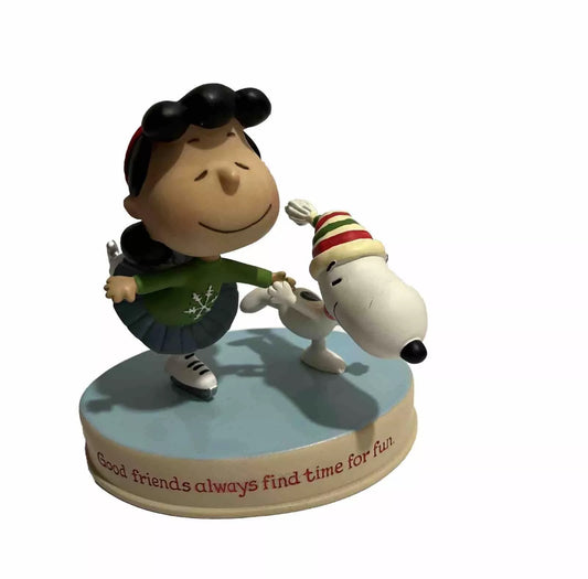 Lucy and Snoopy "Good friends  always find time for fun" Figurine